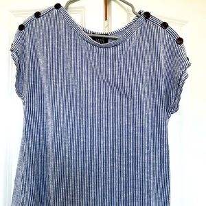 Blue costal woman blouse, size L